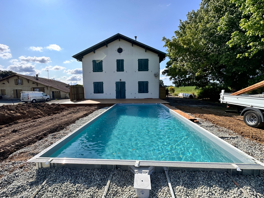 Piscine en aluminium a Saint Jean de Marsacq