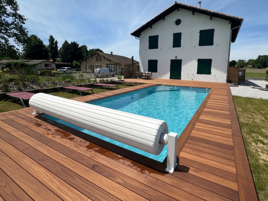 Terrasse Bois piscine Saint Jean de Marsacq