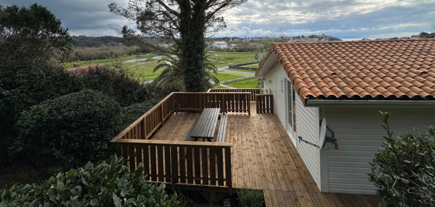 Terrasse panoramique pilotis Bidart Pays Basque Aquattitude
