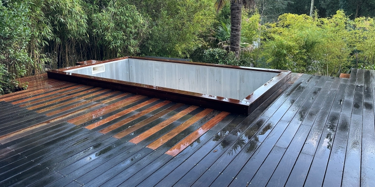 Piscine aluminium pilotis a Hossegor