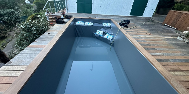 Piscine liner gris Hossegor